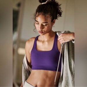 Free People Movement Never Better Square Neck Bra dark purple size Medium